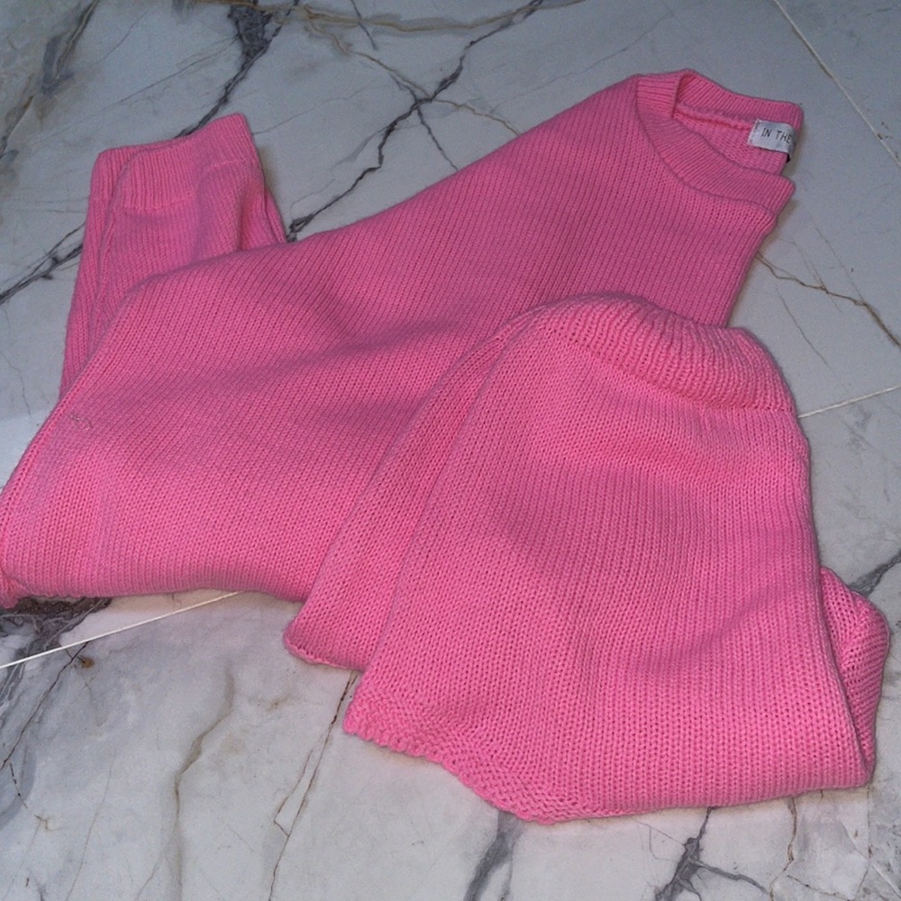 💖Pink Set In The Style Co-Ord Knit Top & Short💖 - Picture 5 of 12